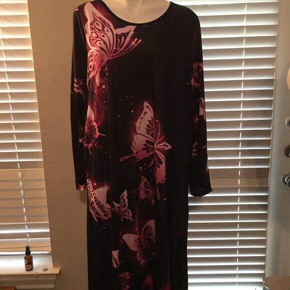 Purple Butterfly Dress = So gorgeous Large NEW J1 - Picture 3 of 3